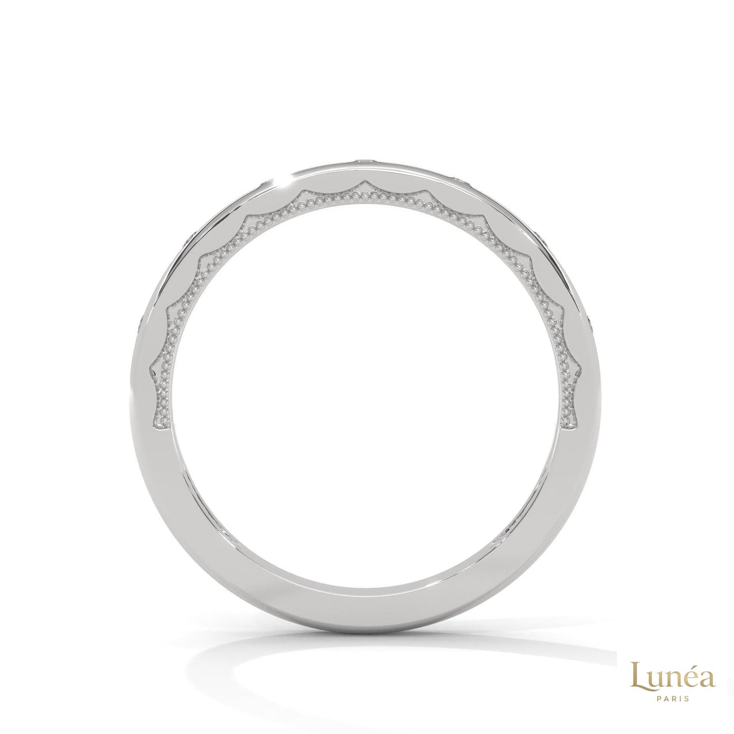 0.10 Ct. Minimalist Dot Lab Diamond Band Ring