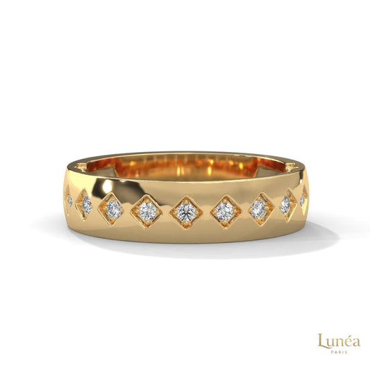 0.15 Ct. Wide Lab Diamond Accent Band Ring