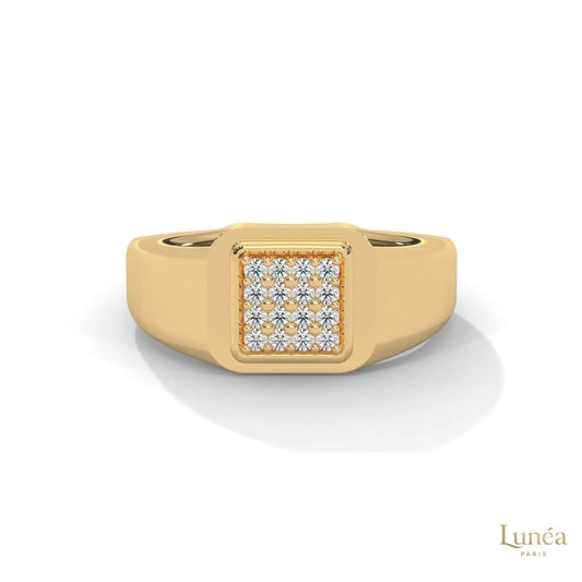 0.20 Ct. Square Pavé Lab Diamond Men’s Ring