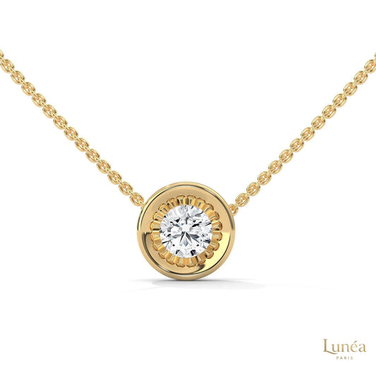 0.25 CT. Round Bezel Lab Diamond Pendant