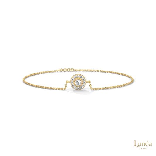 0.25 Ct. Halo Round Lab Diamond Bracelet Dainty & Elegant
