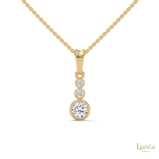 0.30 CT. 3-Stone Drop Pendant