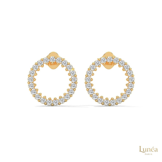 0.50 CT. Circle Diamond Earrings