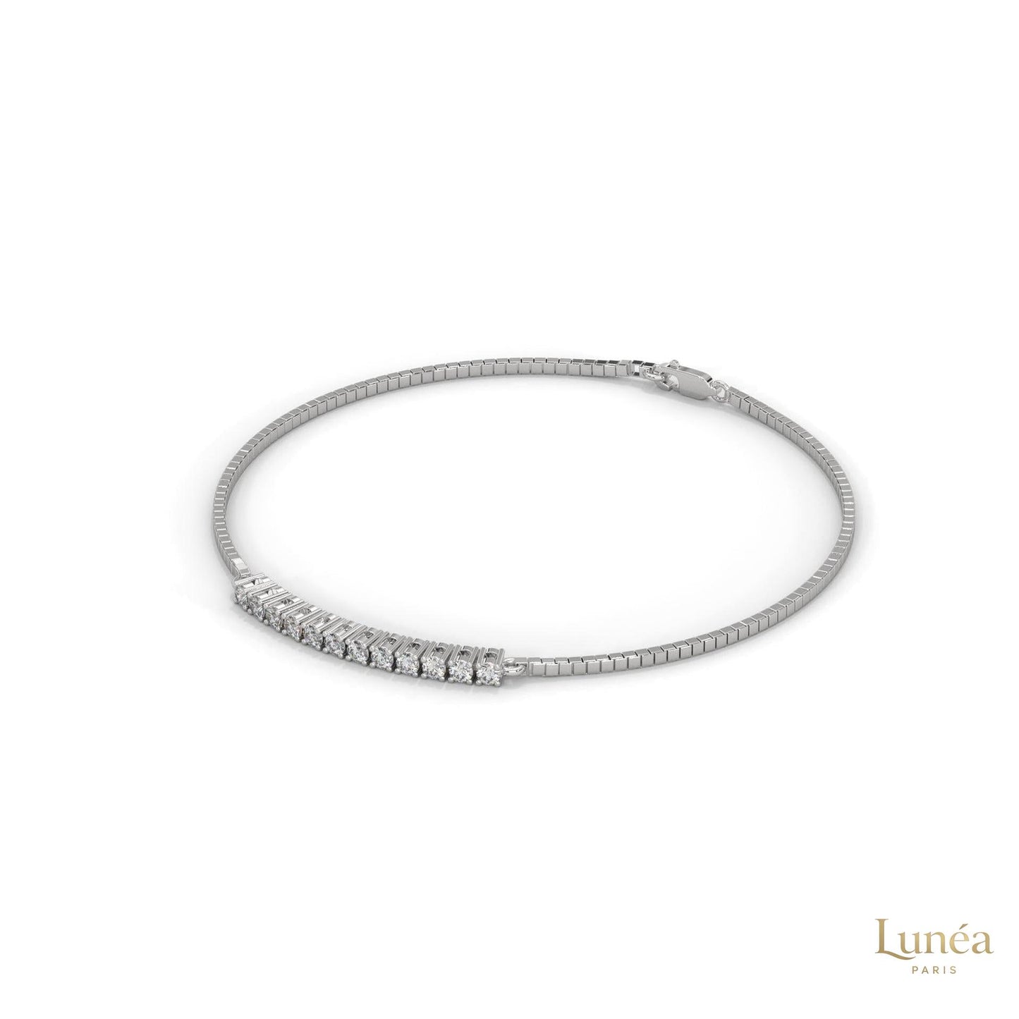 0.50 Ct. Bar Lab Diamond Chain Bracelet Everyday Luxe