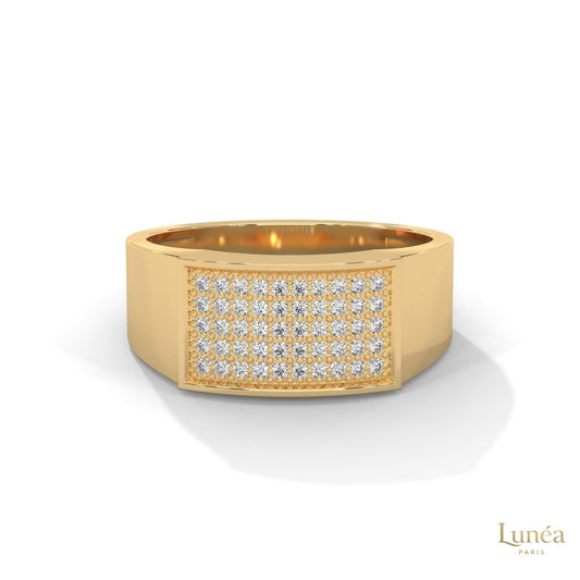 0.50 Ct. Men’s Pavé Lab Diamond Ring | Luxury Finish