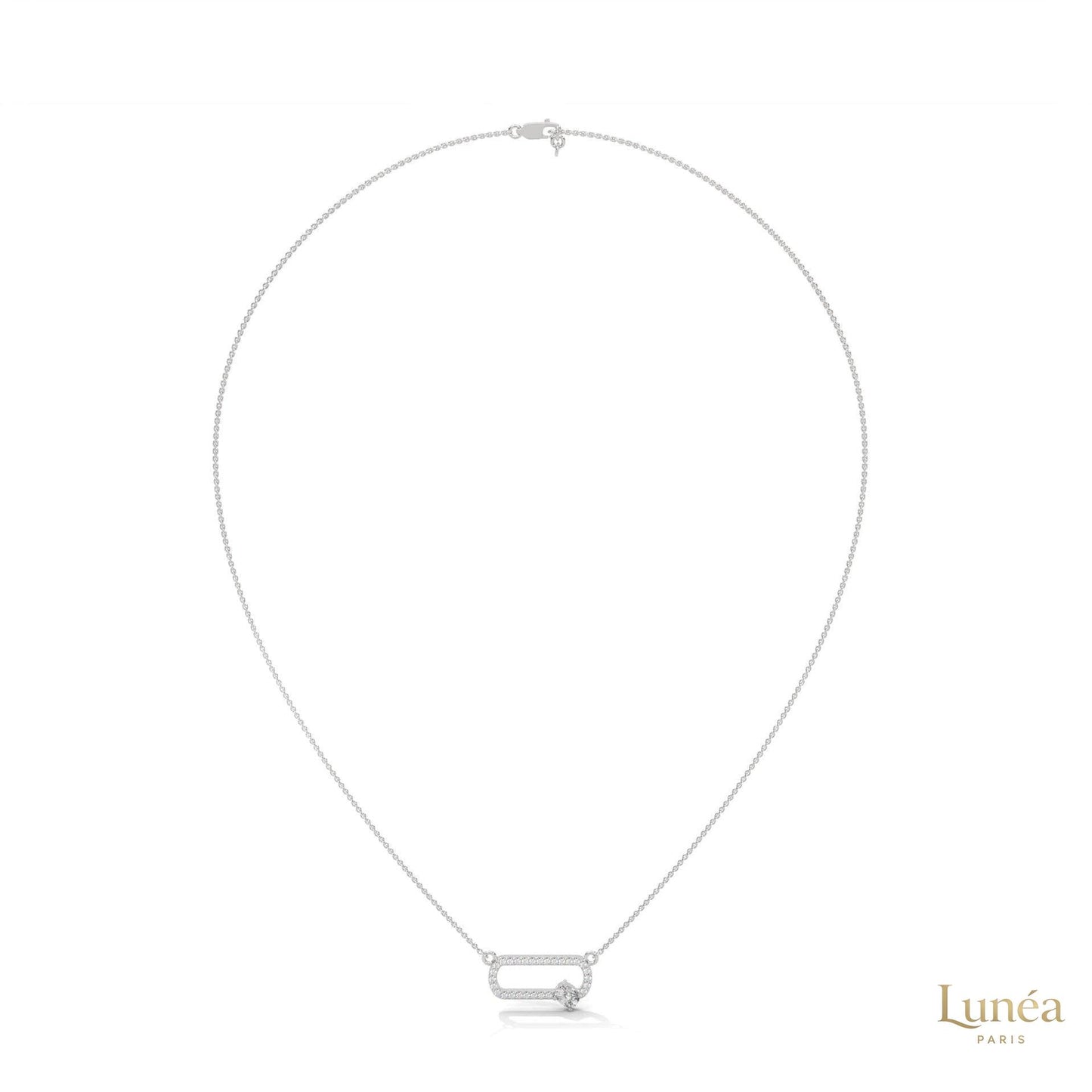 0.60 CT. Oval Link Diamond Pendant