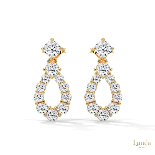 0.90 CT. Teardrop Lab Diamond Earrings