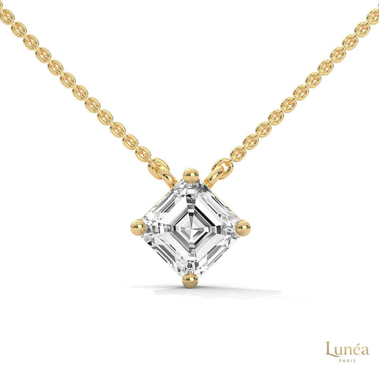1 CT. Asscher-Cut Diamond Solitaire Pendant