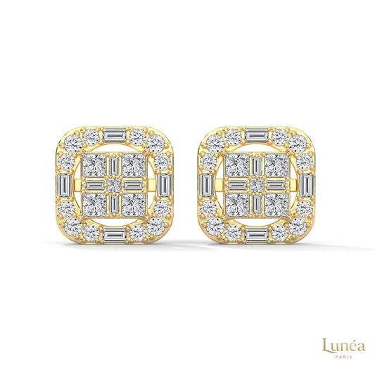 1 CT. Baguette Diamond Stud Earrings