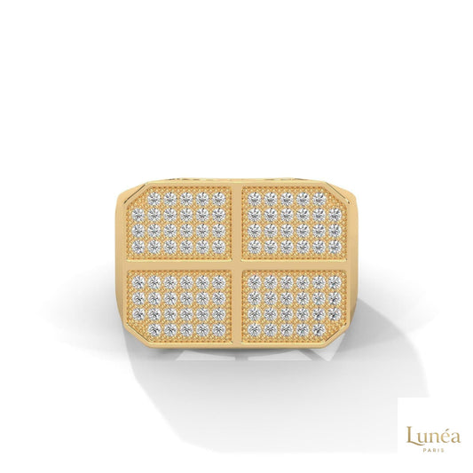 1 Ct. Men’s Lab Diamond Grid Ring