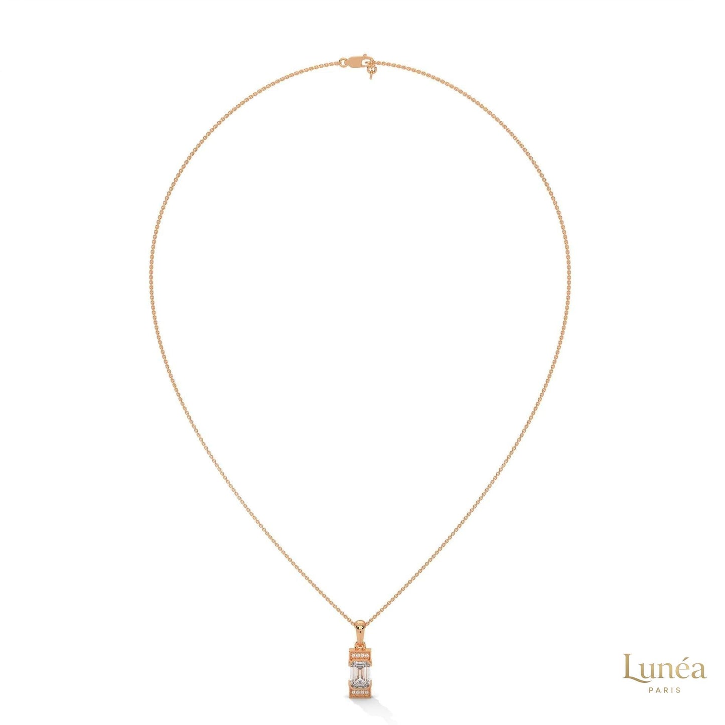 1.0 CT. Emerald-Cut Diamond Pendant