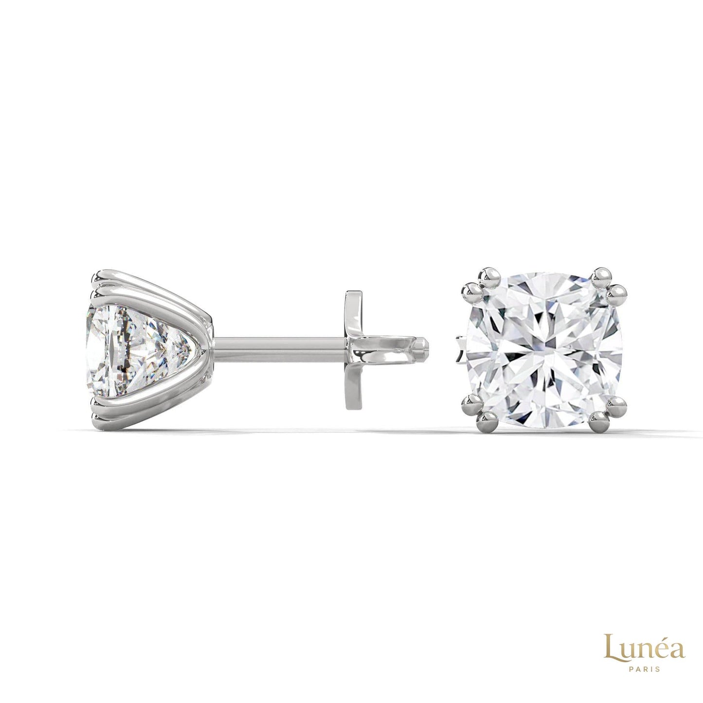 1.25 CT. Cushion-Cut Diamond Stud Earrings