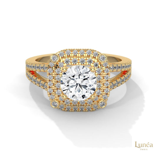 1.25 Ct. Lab Diamond Halo Engagement Ring