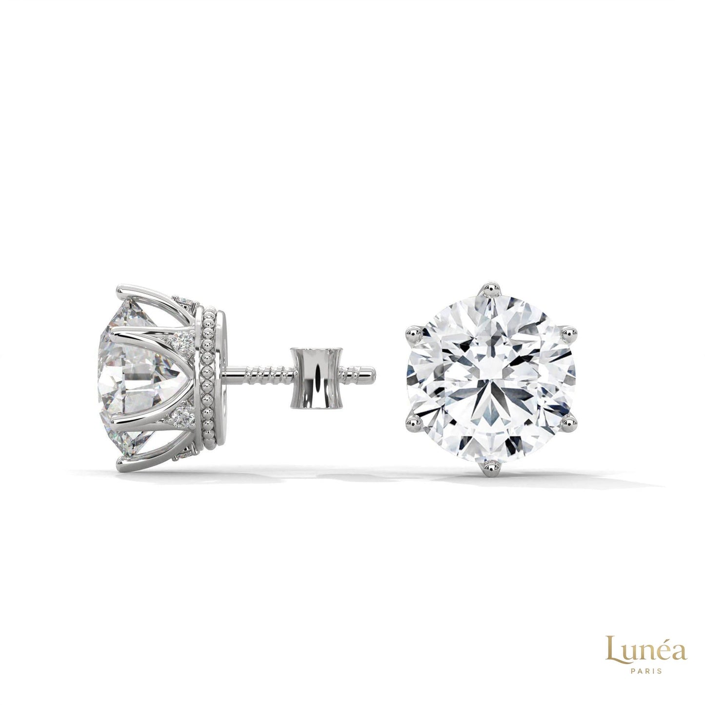 1.30 CT. 6-Prong Round Lab Diamond Studs