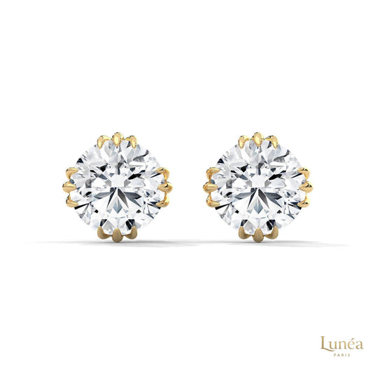 1.30 CT. Floral Crown Lab Diamond Studs