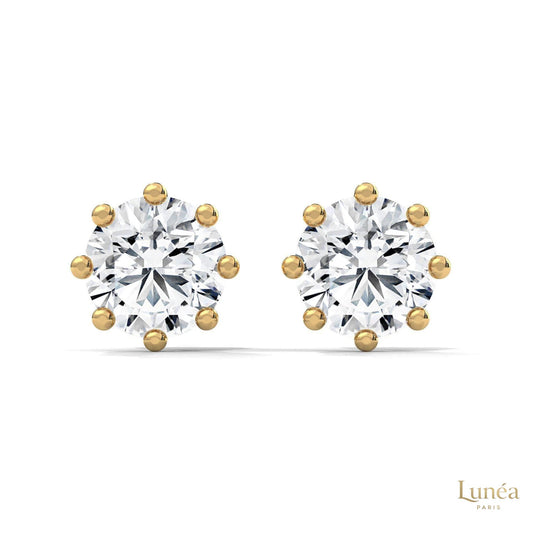 1.30 CT. Lab Diamond Stud Earrings (8-Prong)
