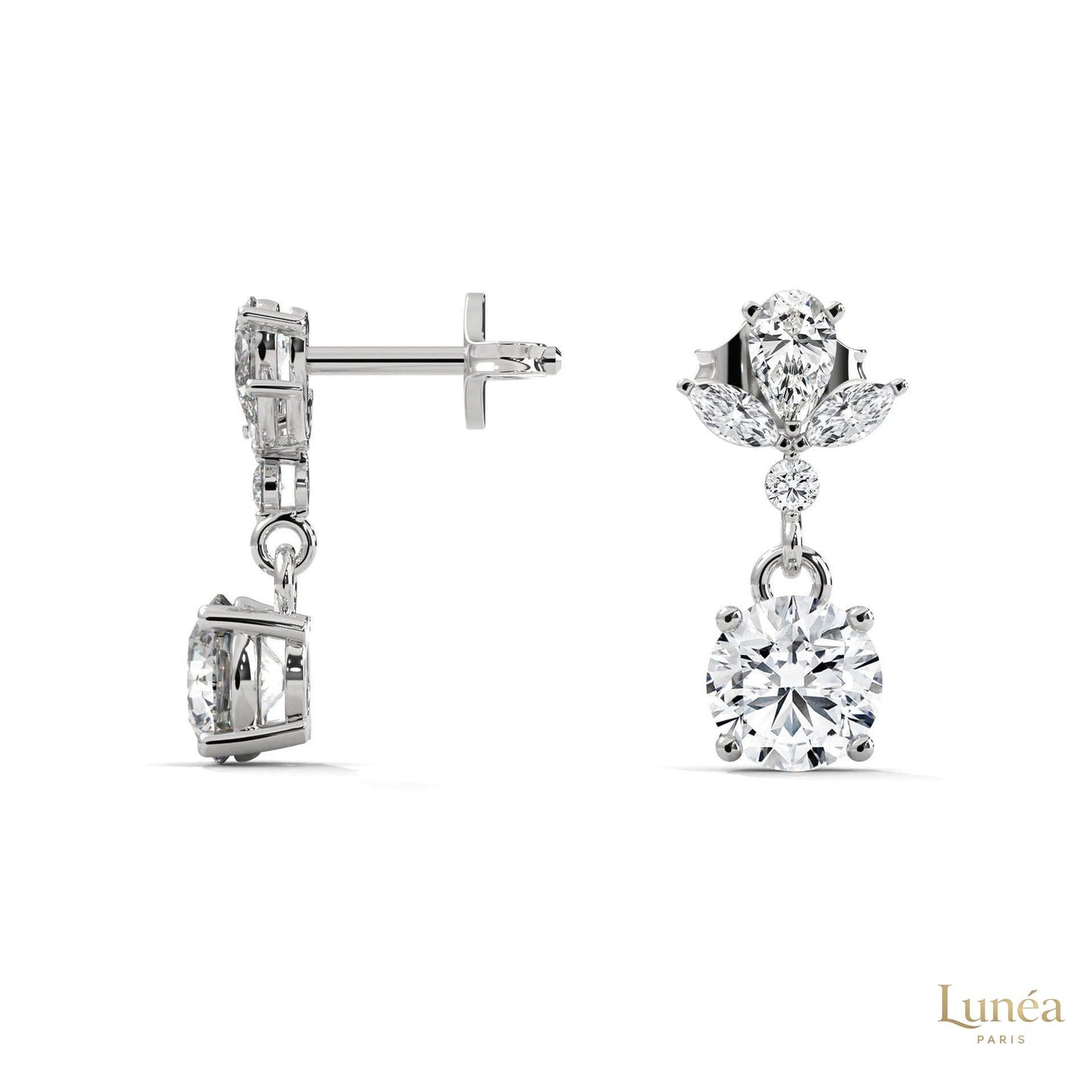 1.5 CT. Marquise Drop Diamond Earrings