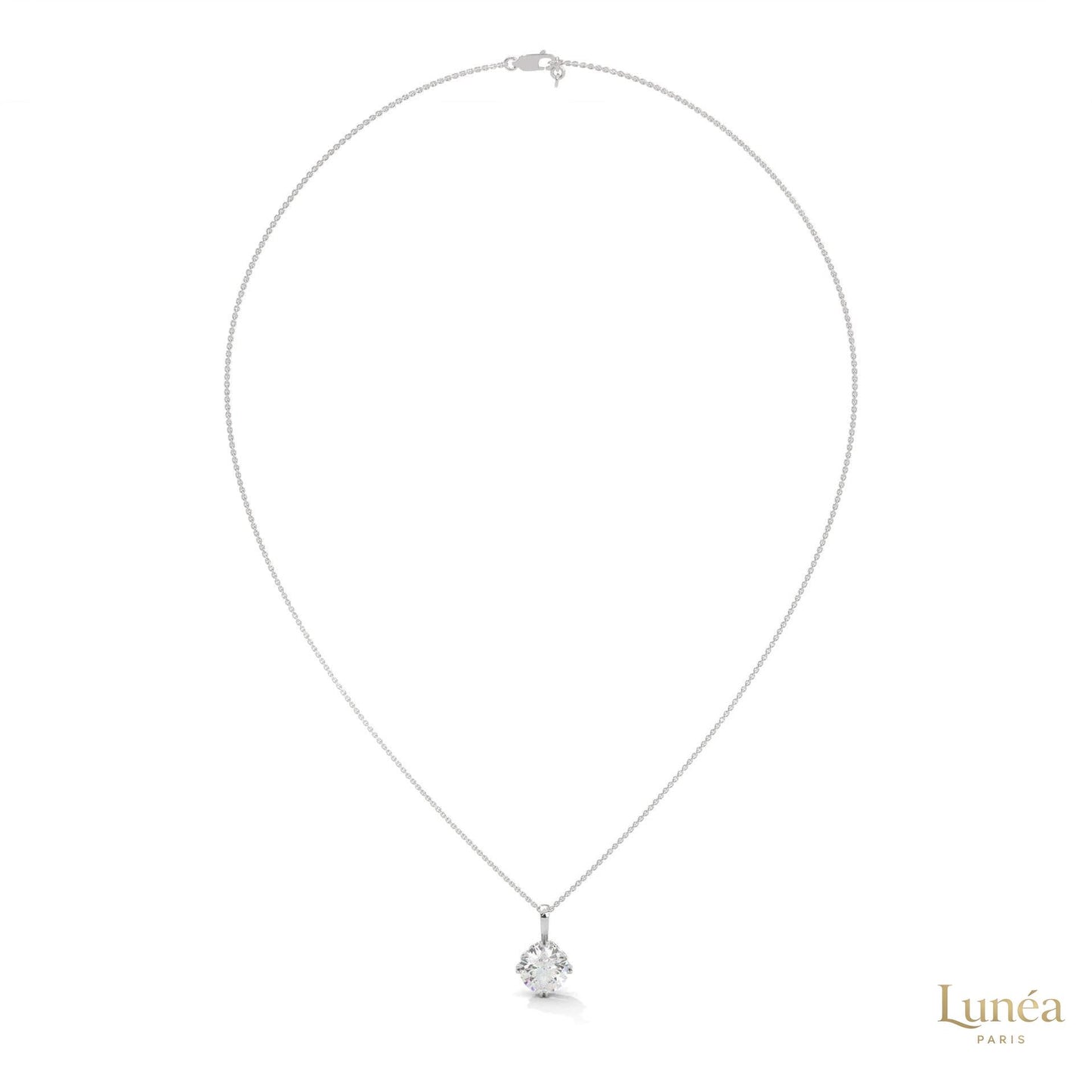 2 CT. Round Diamond Solitaire Pendant