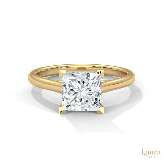 2 Ct. Princess-Cut Solitaire Lab Diamond Ring