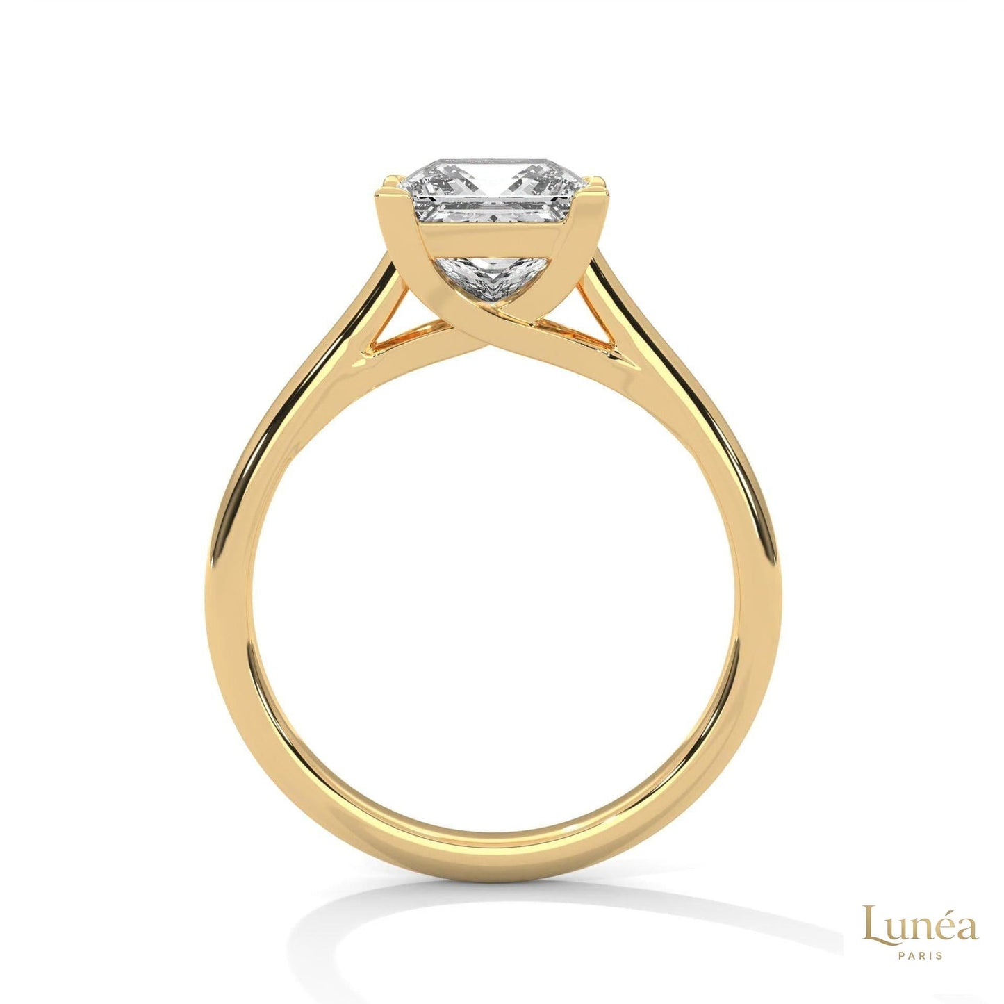 2 Ct. Princess-Cut Solitaire Lab Diamond Ring