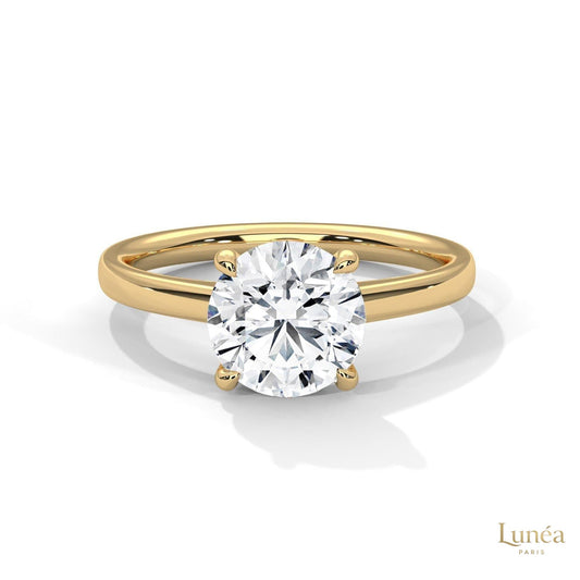 2 Ct. Round Lab Diamond Solitaire Engagement Ring