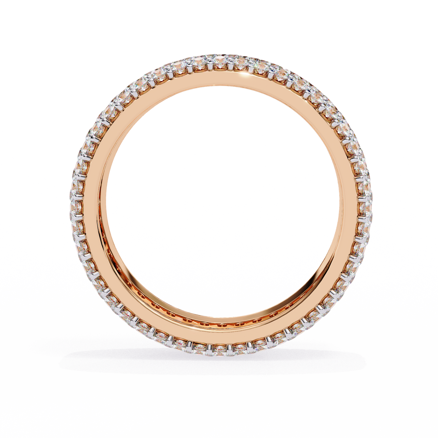 1.81 CTW Five Row Pave Lab Grown Diamond Wide Eternity Band 14K Gold