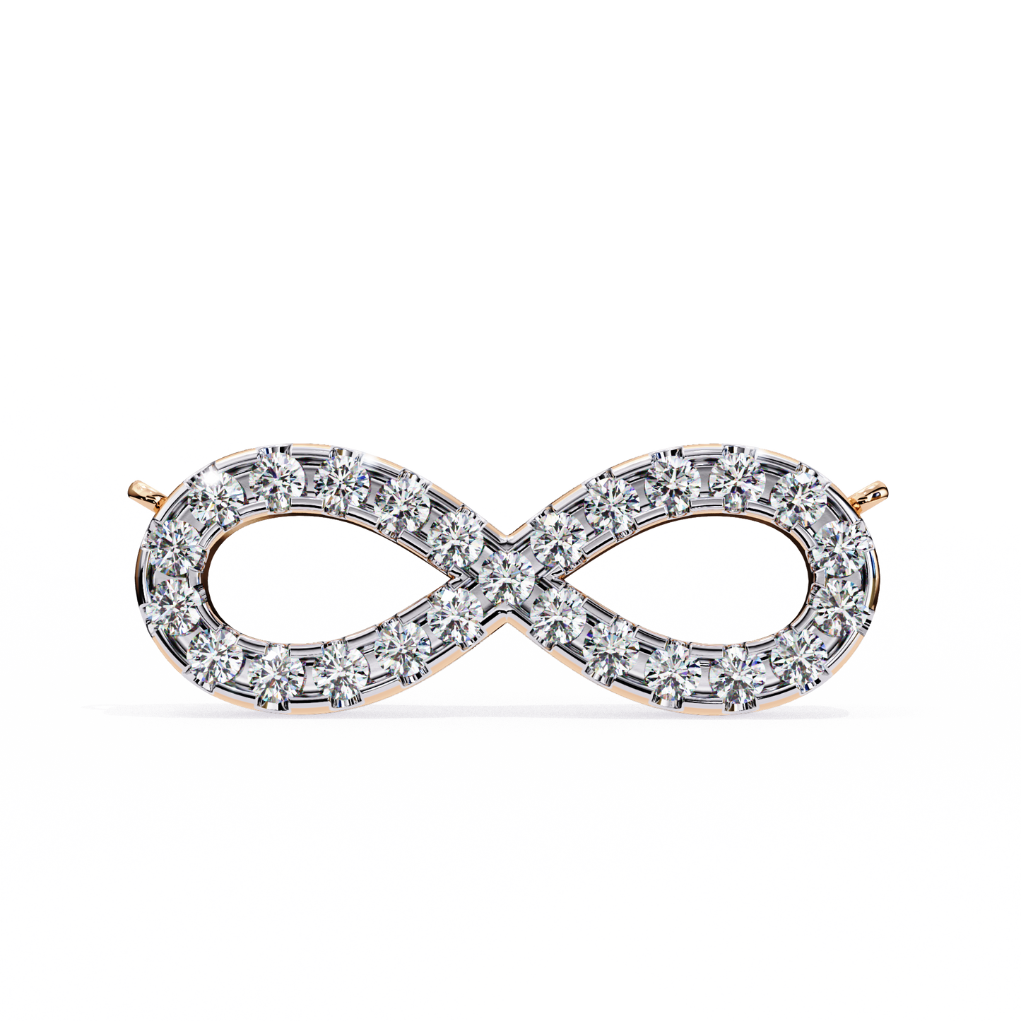 0.30 CTW Infinity Lab-Grown Diamond Necklace in 14K Gold & Platinum