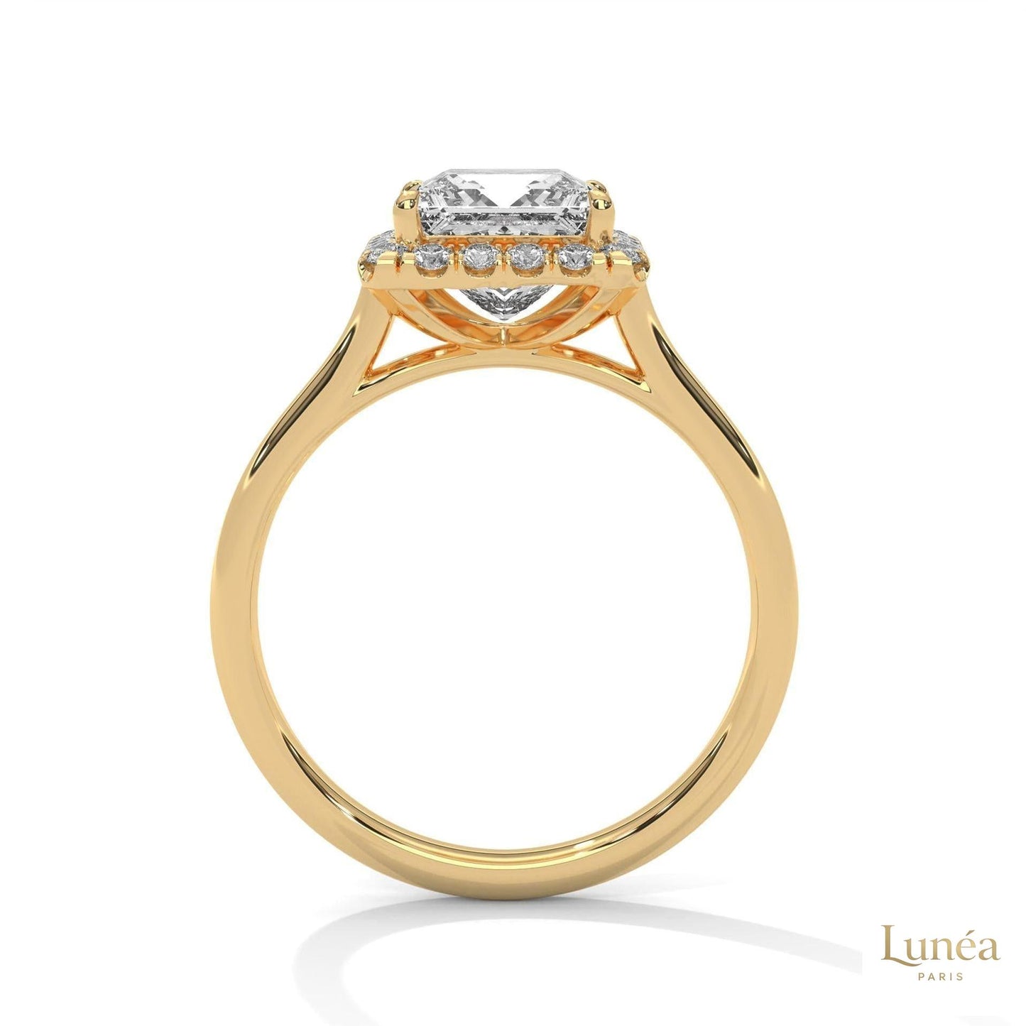 2.20 Ct. Princess-Cut Lab Diamond Ring