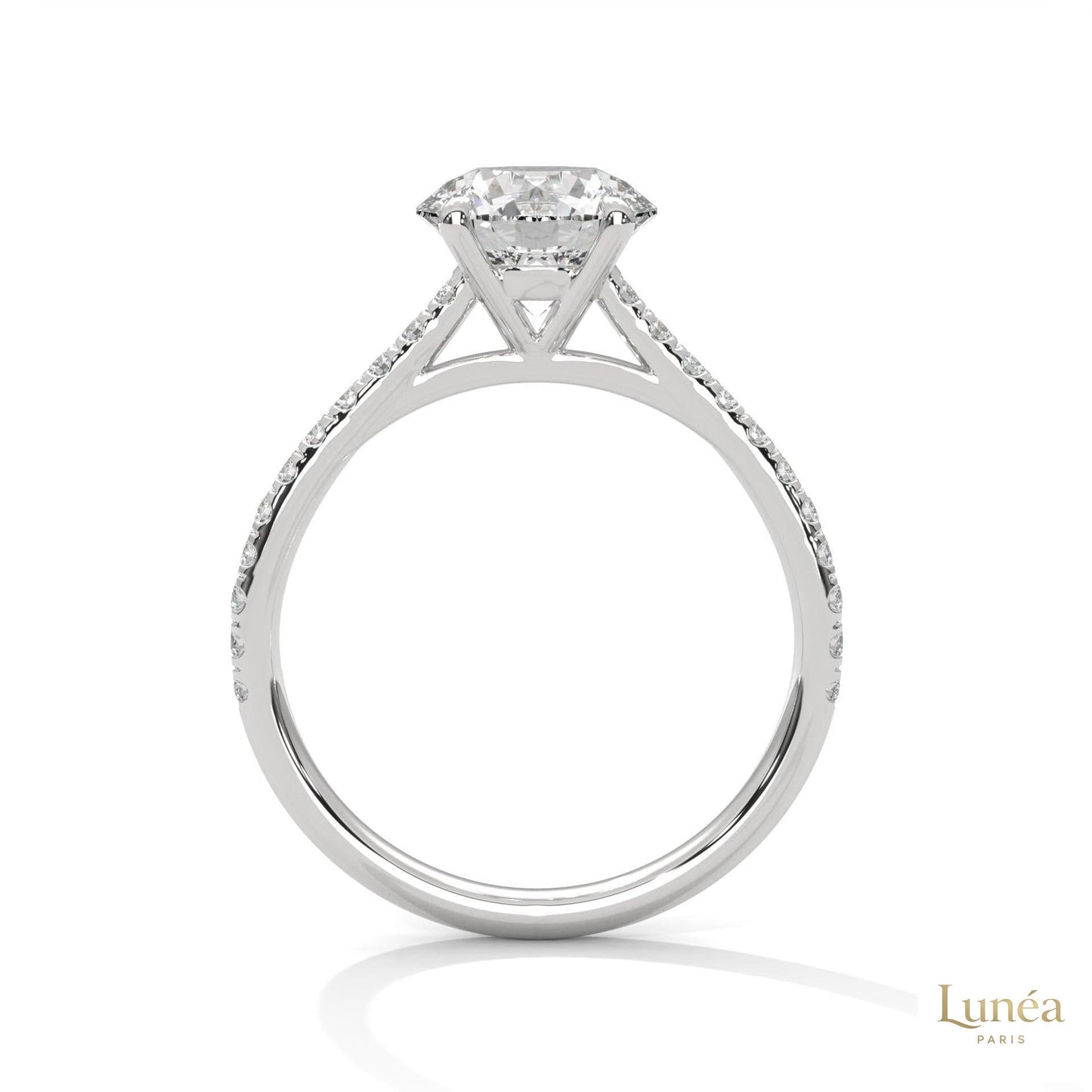 2.25 Ct. Round Lab Diamond Pavé Ring