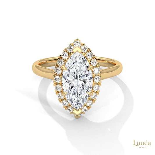 2.40 Ct. Marquise Halo Diamond Ring