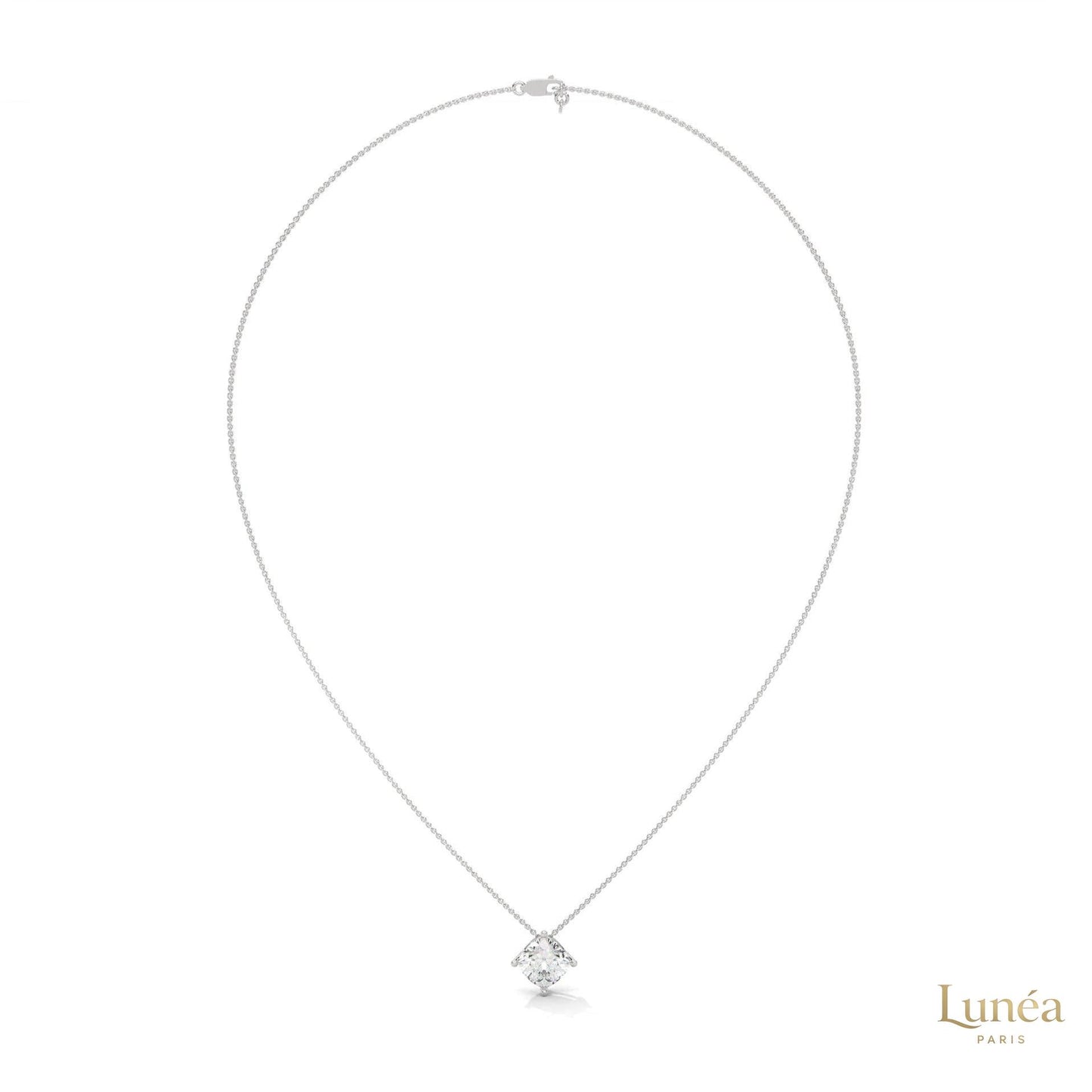 2.5 CT. Cushion Lab Diamond Pendant
