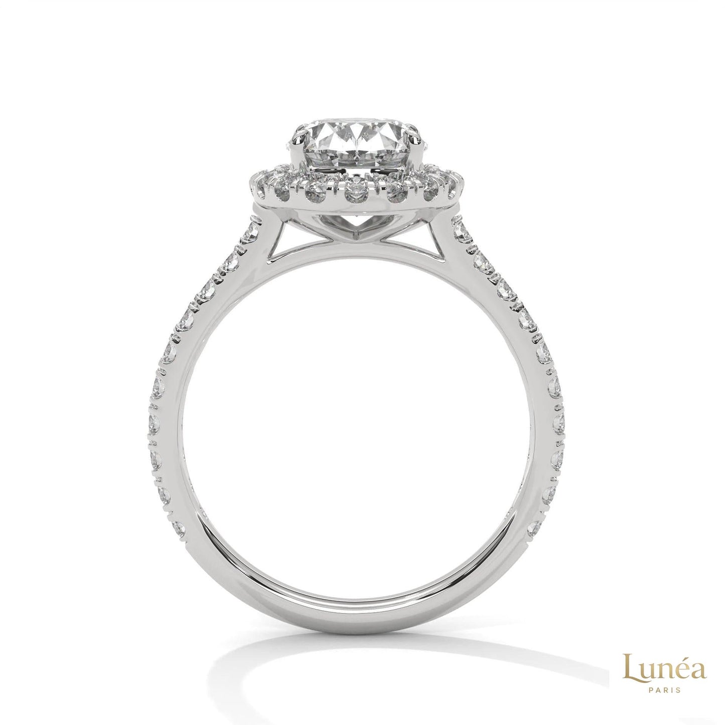 2.60 Ct. Oval Halo Diamond Ring