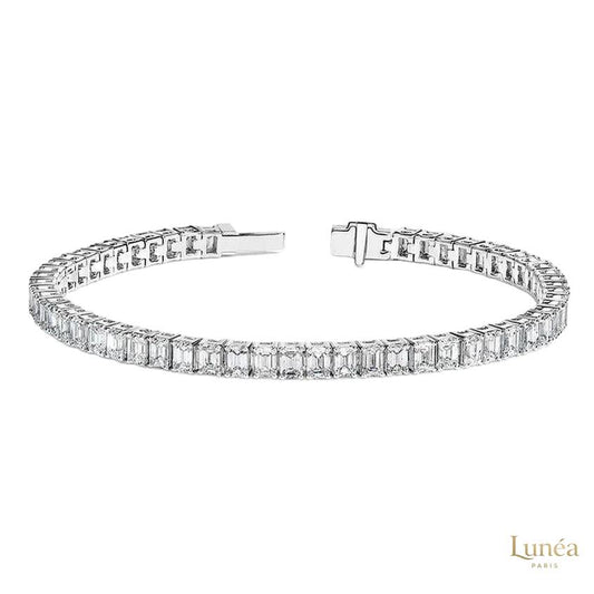 40 CT. Emerald Lab Diamond Tennis Bracelet