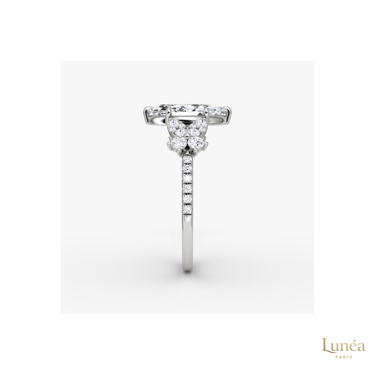 Luxury Lab Diamond Engagement Ring – Handcrafted Elegance | Lab Grown | 14K Gold & Platinum