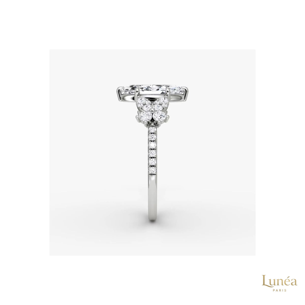 Luxury Lab Diamond Engagement Ring – Handcrafted Elegance | Lab Grown | 14K Gold & Platinum