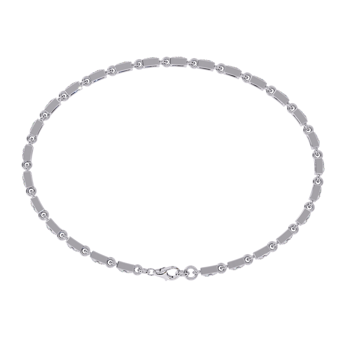 9.8 CTW Round Diamond Tennis Bracelet in White Gold, view 18 – Lunéa Paris