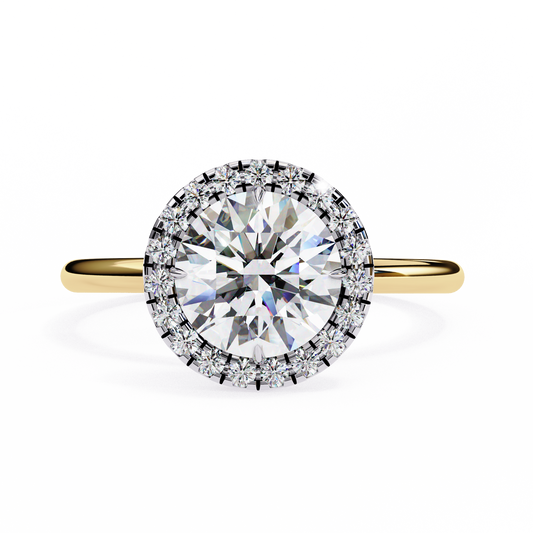 Round Halo Engagement Ring