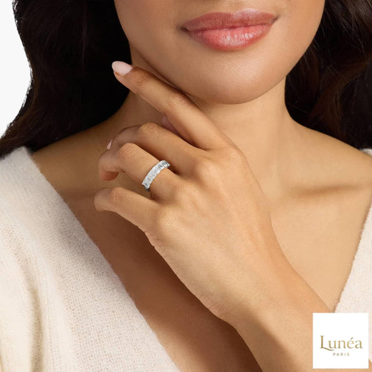 Emerald-Cut Lab Diamond Eternity Band
