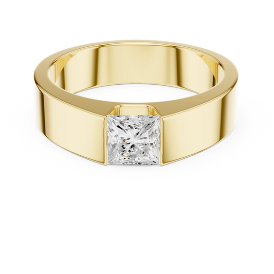 Men's Princess Cut Wedding Band