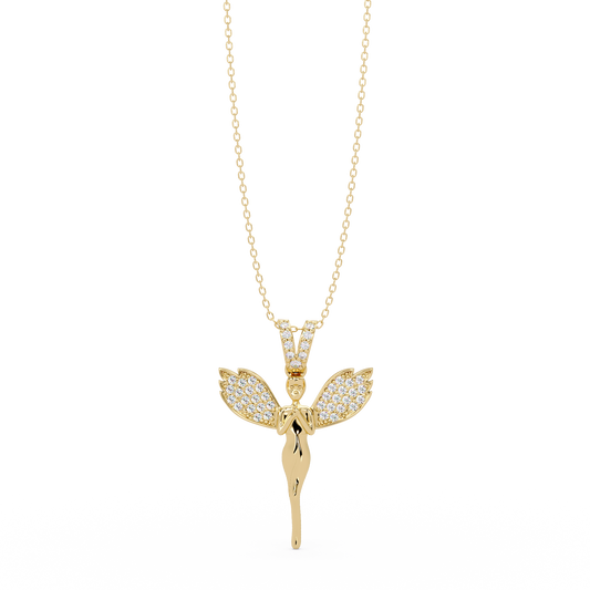 0.17 ct Fairy Diamond Pendant Necklace | 14K Gold | Lab Grown