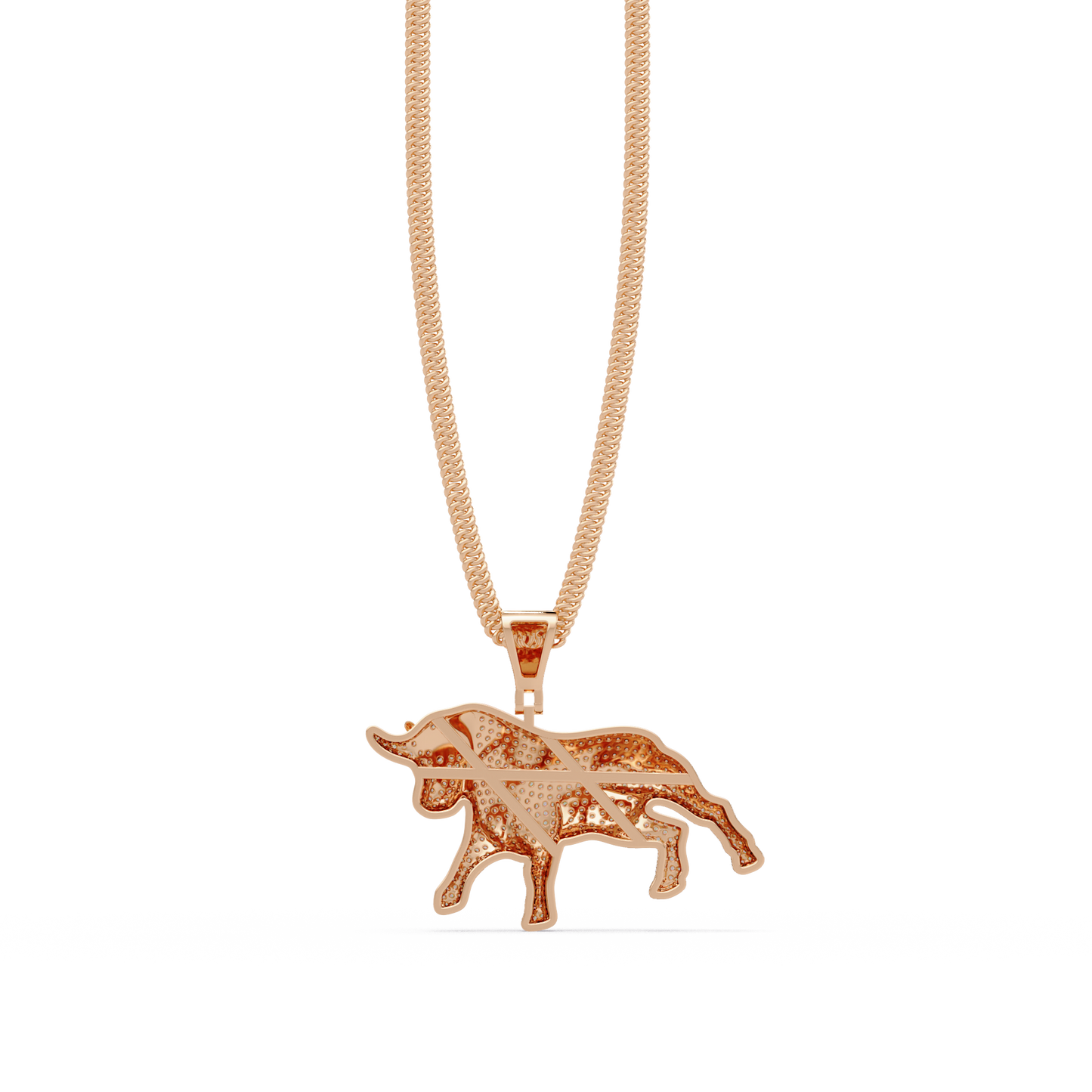 1.94 ct Bull Diamond Pendant Necklace | 14K Gold |