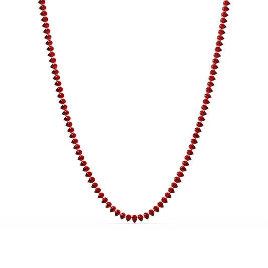 20.9 CTW Pear-Cut Colorstone Necklace – CAD image