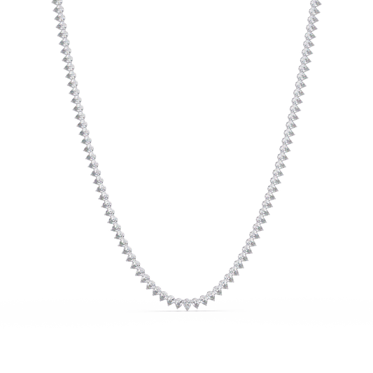 20.86 Ct Pear Diamond Tennis Necklace In 14K Gold Lab Grown Diamonds