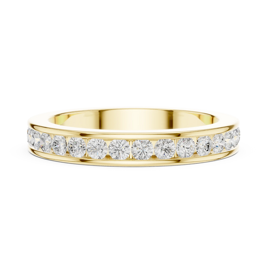 1.08 CTW Round Lab-Grown Diamond Channel-Set Men’s Band in 14K Gold — product image 2