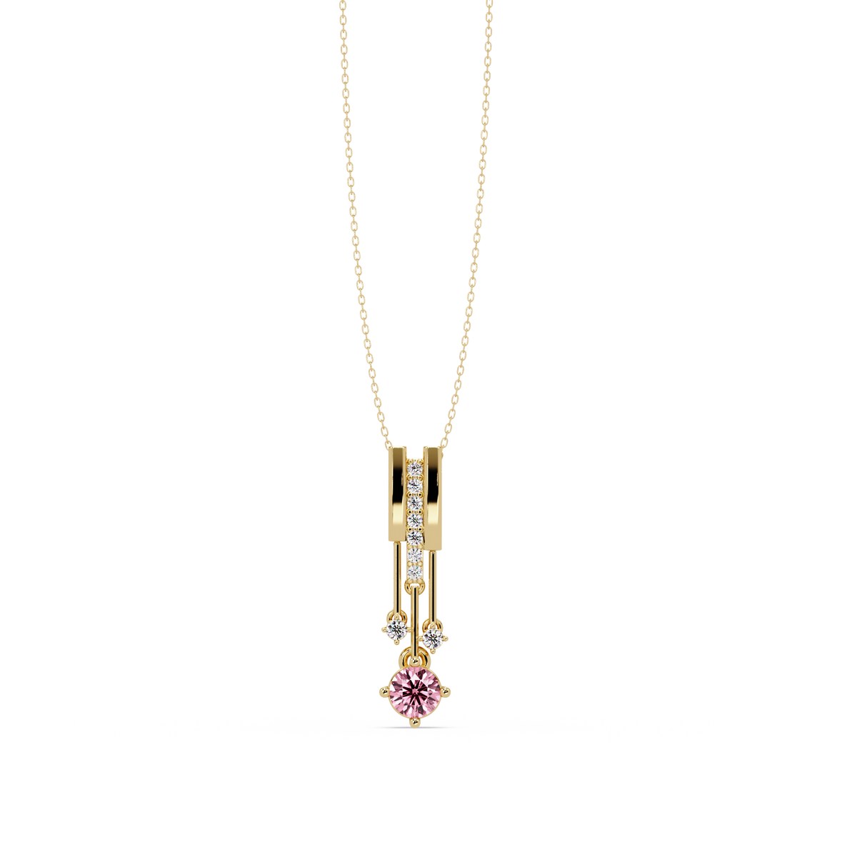 Tourmaline Pink - 14K Yellow Gold