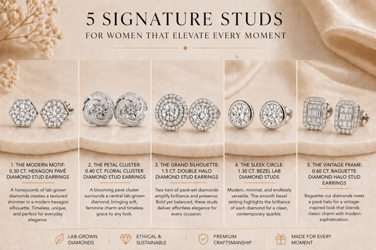 Types of Studs to Choose for a Refined Jewelry Collection by Lunéa Paris