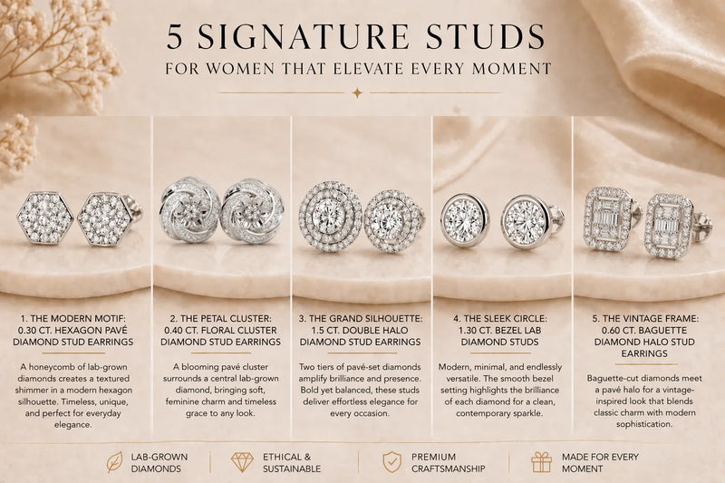 Types of Studs to Choose for a Refined Jewelry Collection by Lunéa Paris