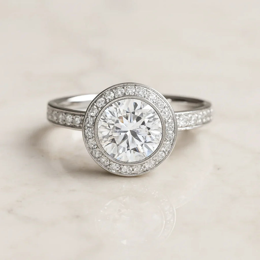 Hidden Halo Engagement Rings