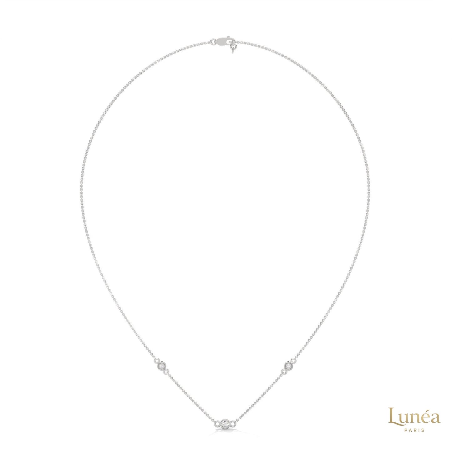 0.10 CT. Bezel Diamond Station Pendant