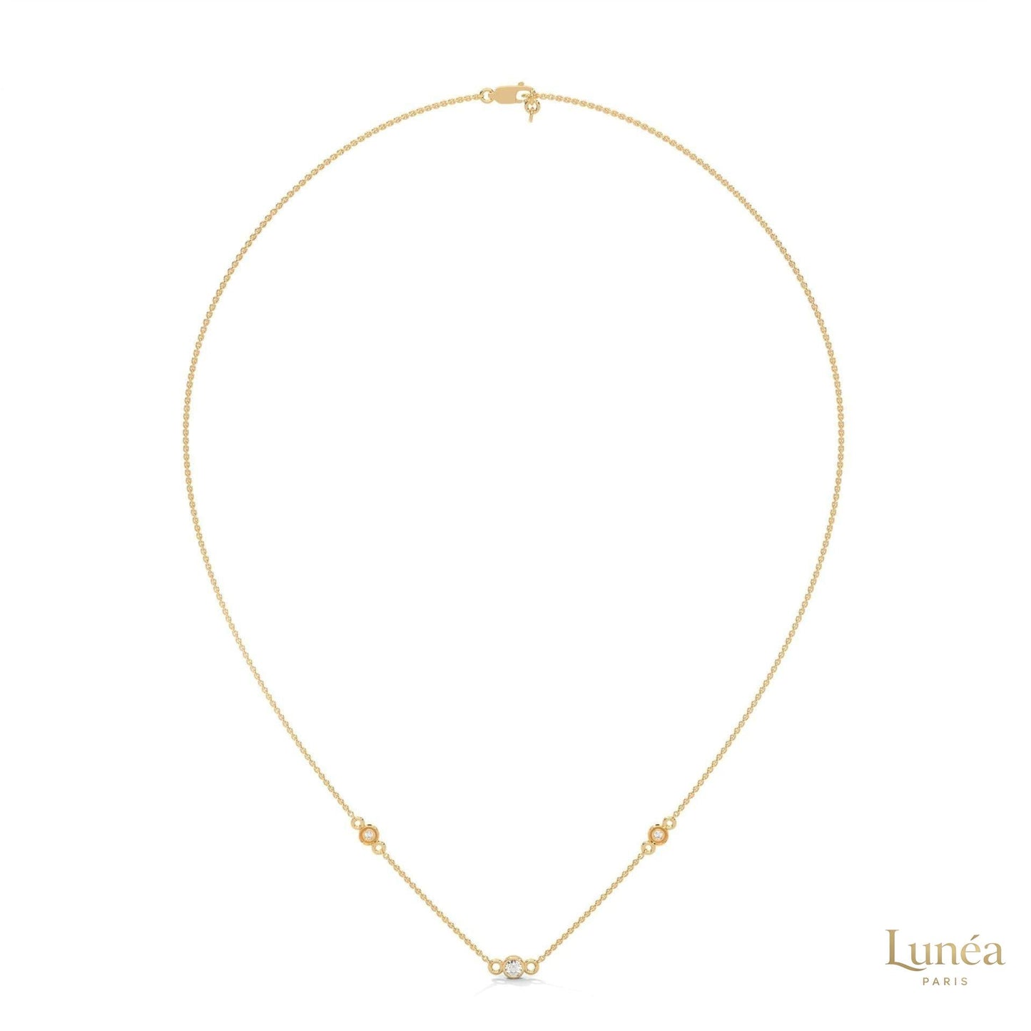 0.10 CT. Bezel Diamond Station Pendant